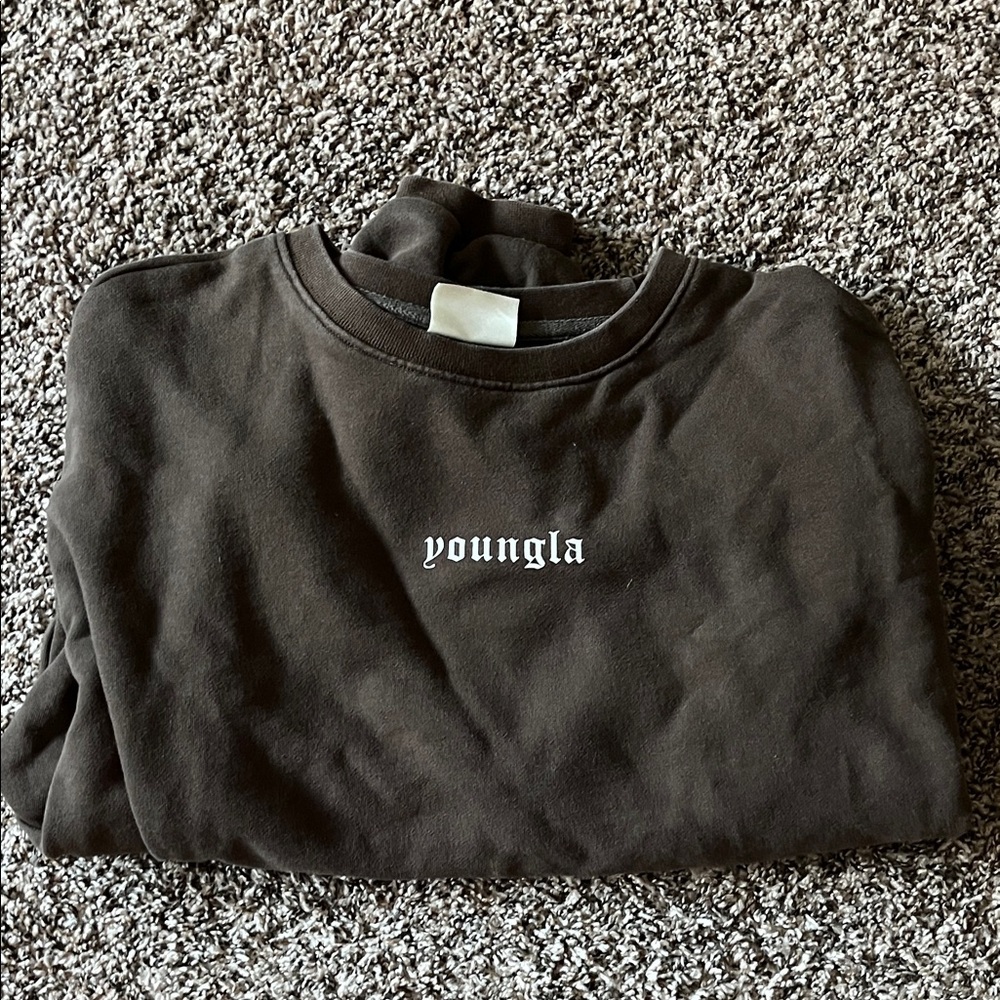YoungLA Dark Brown Crewneck Sweatshirt